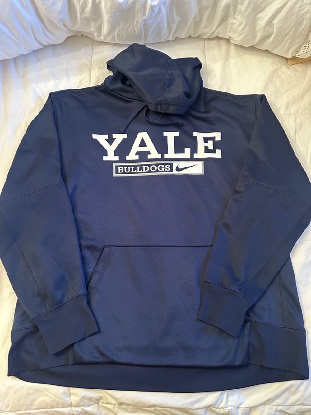 Men’s Nike Dri Fit Navy Yale Bulldogs Pullover Hoodie XXL